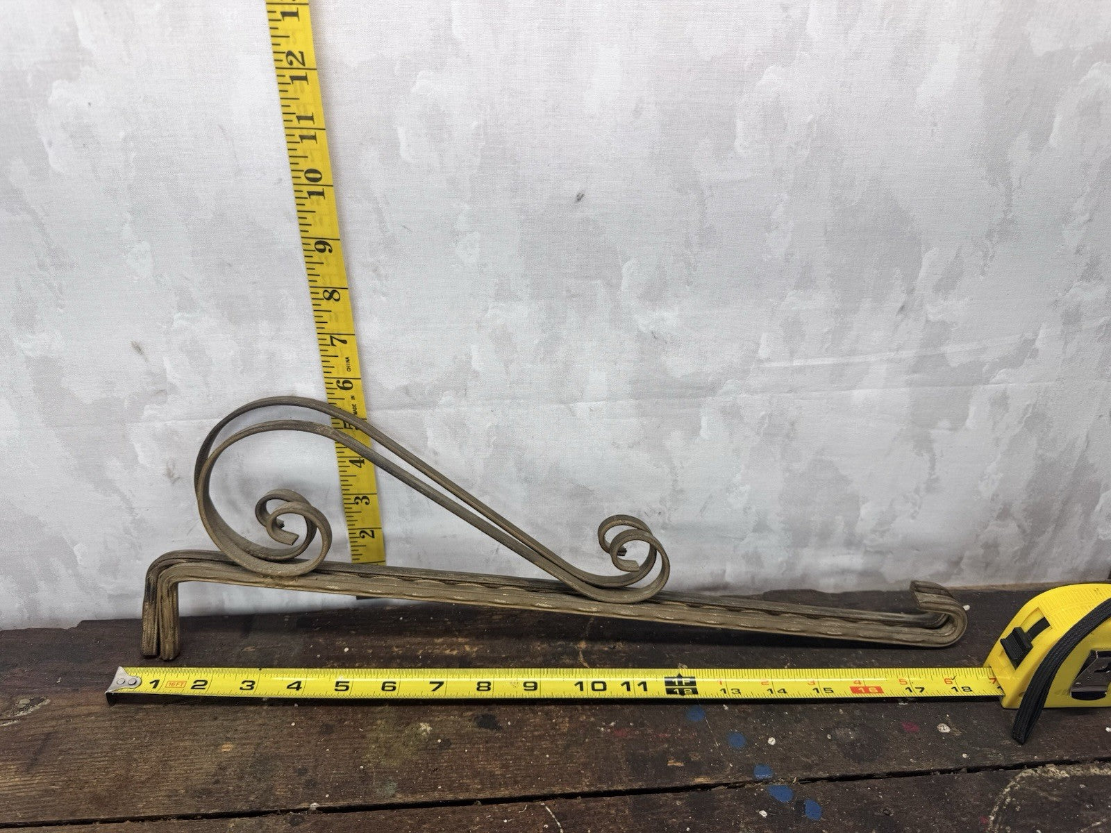 Vintage Pair Curtain Rods With Brackets #1014