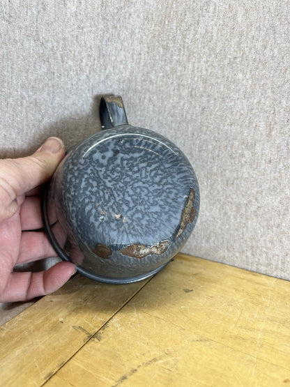 Enamel Grey Coffee Cup
