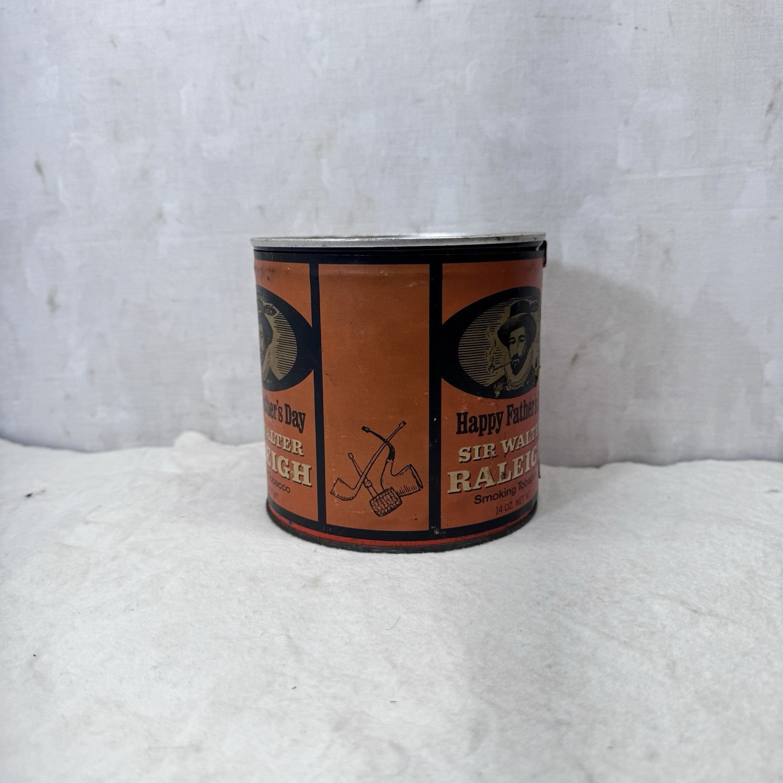 Fathers Day Sir Walter Raleigh Smoking Tobacco Tin Vintage Empty