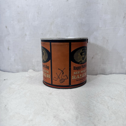 Fathers Day Sir Walter Raleigh Smoking Tobacco Tin Vintage Empty