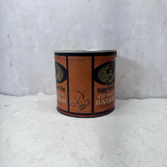 Fathers Day Sir Walter Raleigh Smoking Tobacco Tin Vintage Empty
