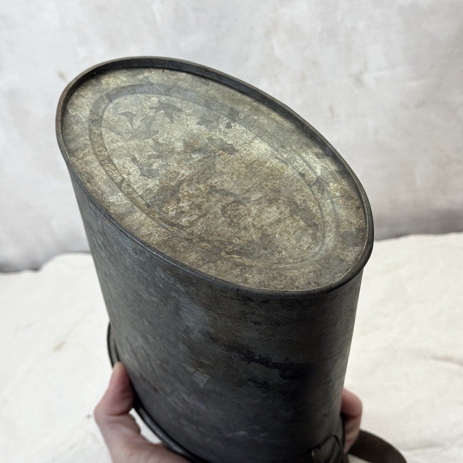 Vintage Small Strap Minnow Bucket Metal