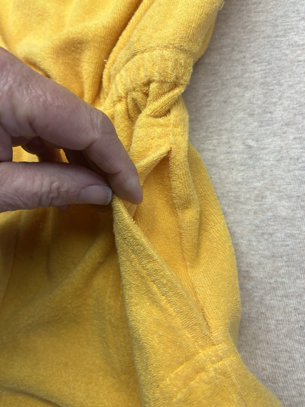 1970-80s Women’s Yellow Terry Cloth Romper 