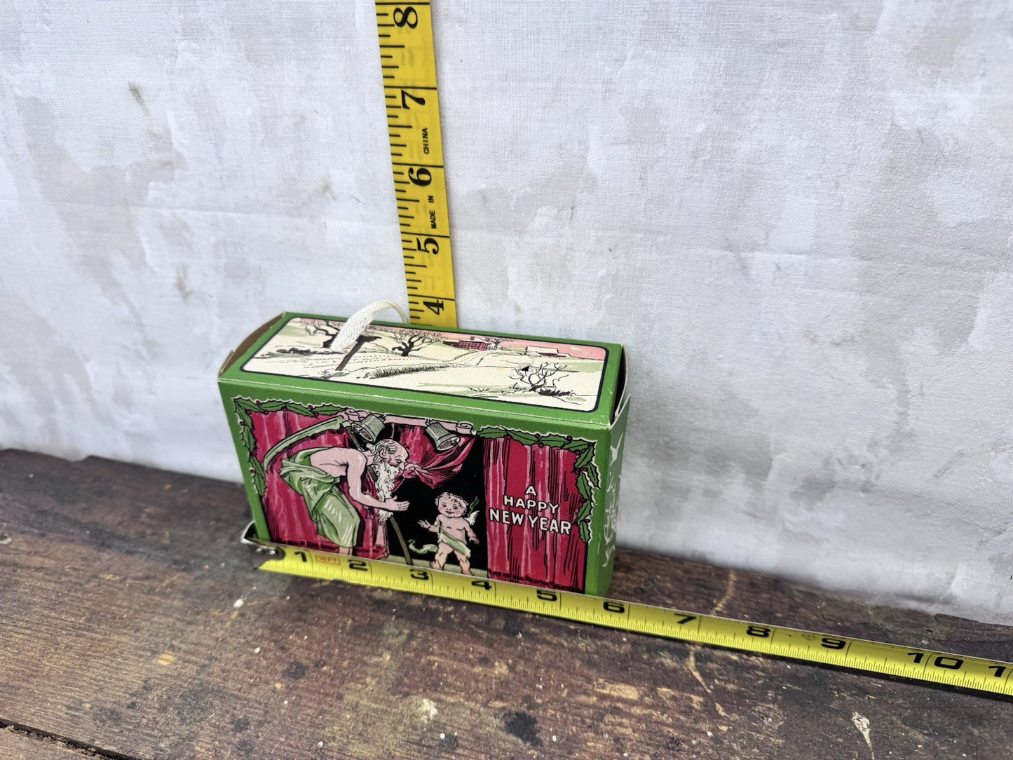 Antique Christmas Candy Box Empty #1262
