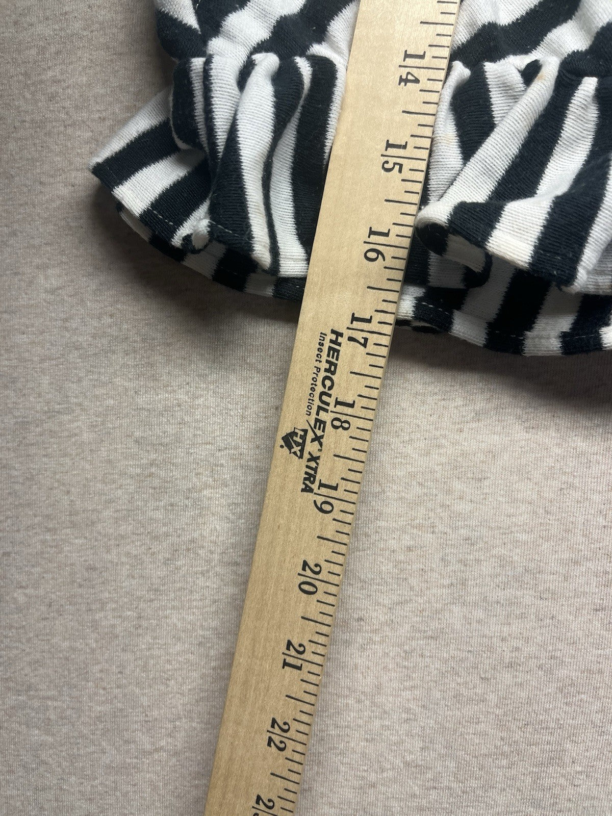 1970s, 80s Women’s Black Knit Striped Sleeveless Ruffled Top