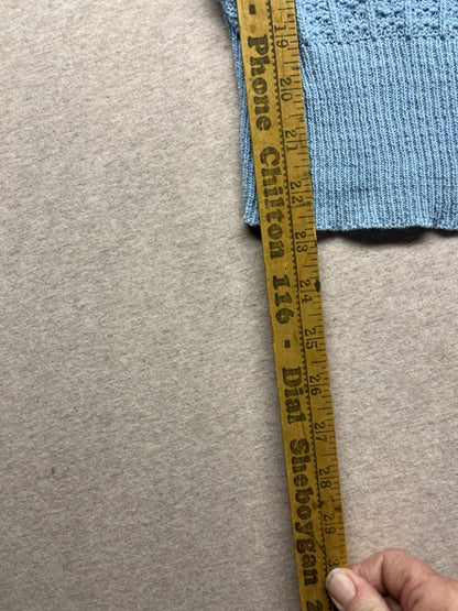 1980s Women’s Blue Knit Top W/straps