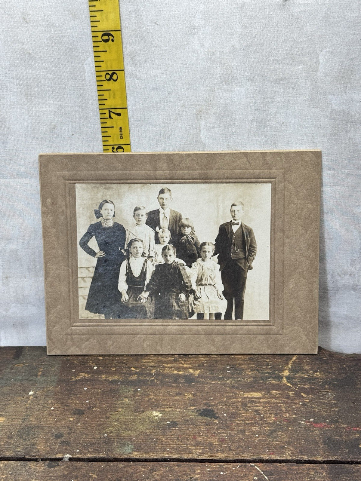 Antique Black White Photography Family Picture