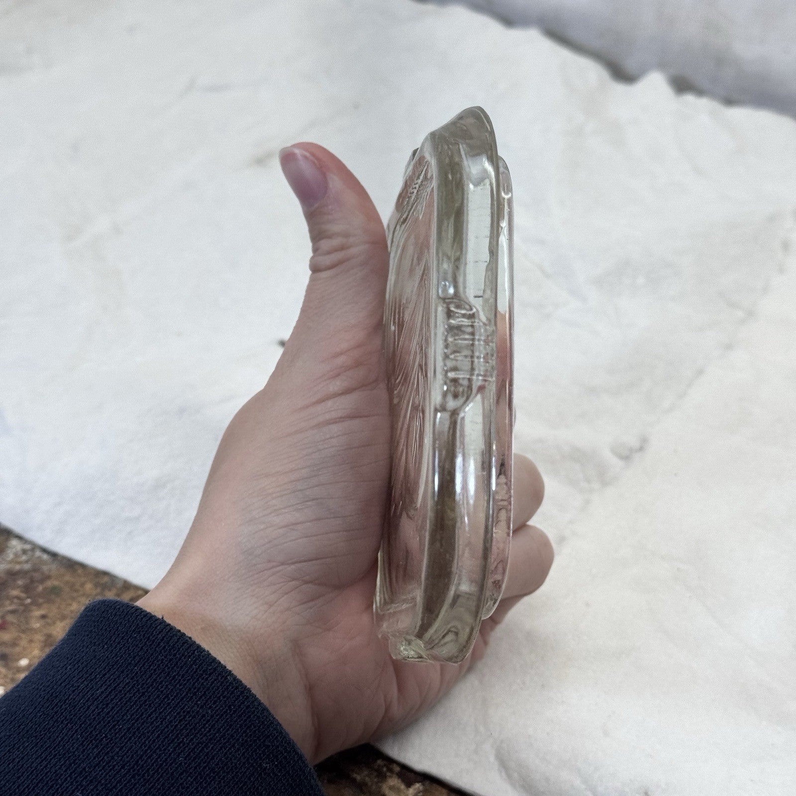 Federal Glass Square Refrigerator Embossed Veggie Lid Replacement Vintage