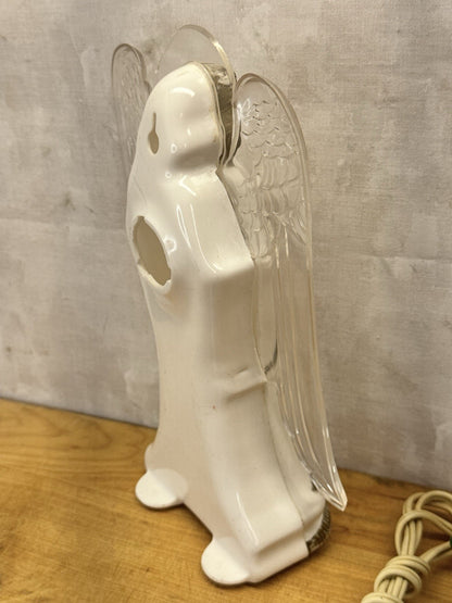 Vintage Plastic Angel Tree Topper Working #1076