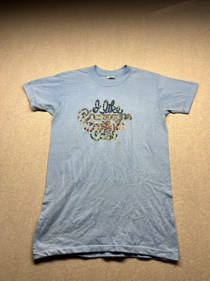 1970-80s Women’s Blue Knit S Sleeve Tshirt