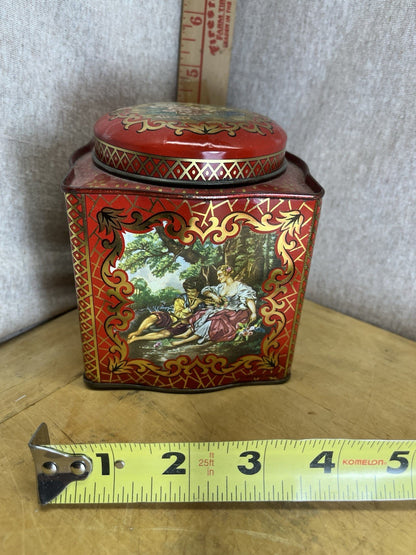 England Vintage Empty Tea Tin