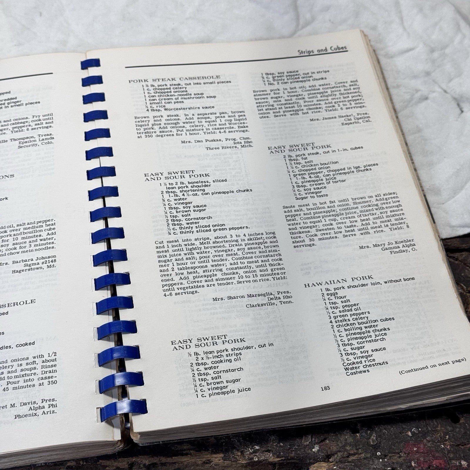 Beta Sigma Phi Meats Cookbook Vintage