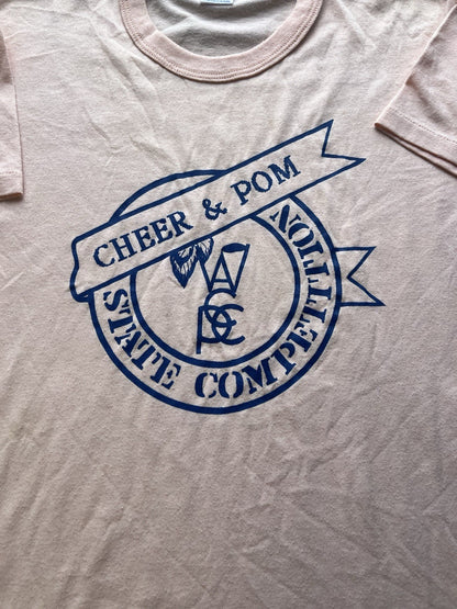 1980s Pink S Sleeve Cheer & Pom Athletic Tshirt