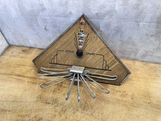 Style Chart Tie Rack Vtg #1428