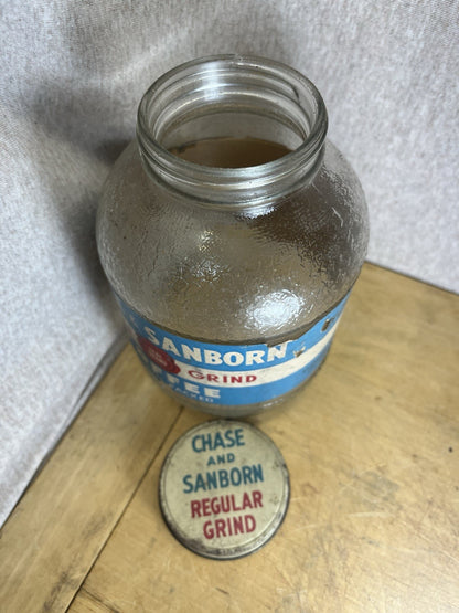 Chase & Sanford #1 Vintage Coffee Jar Empty