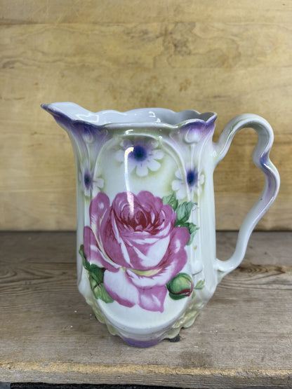 Antique Vintage Germany Floral Pitcher