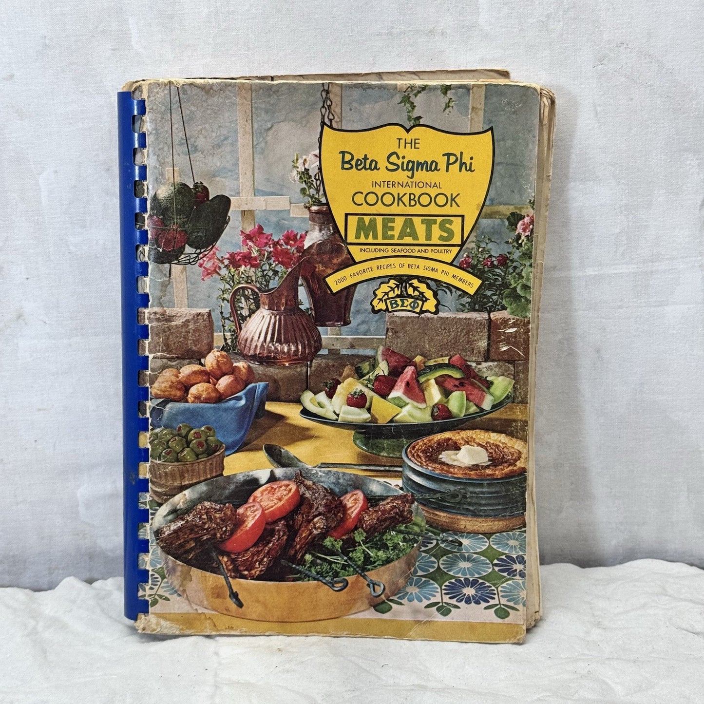 Beta Sigma Phi Meats Cookbook Vintage