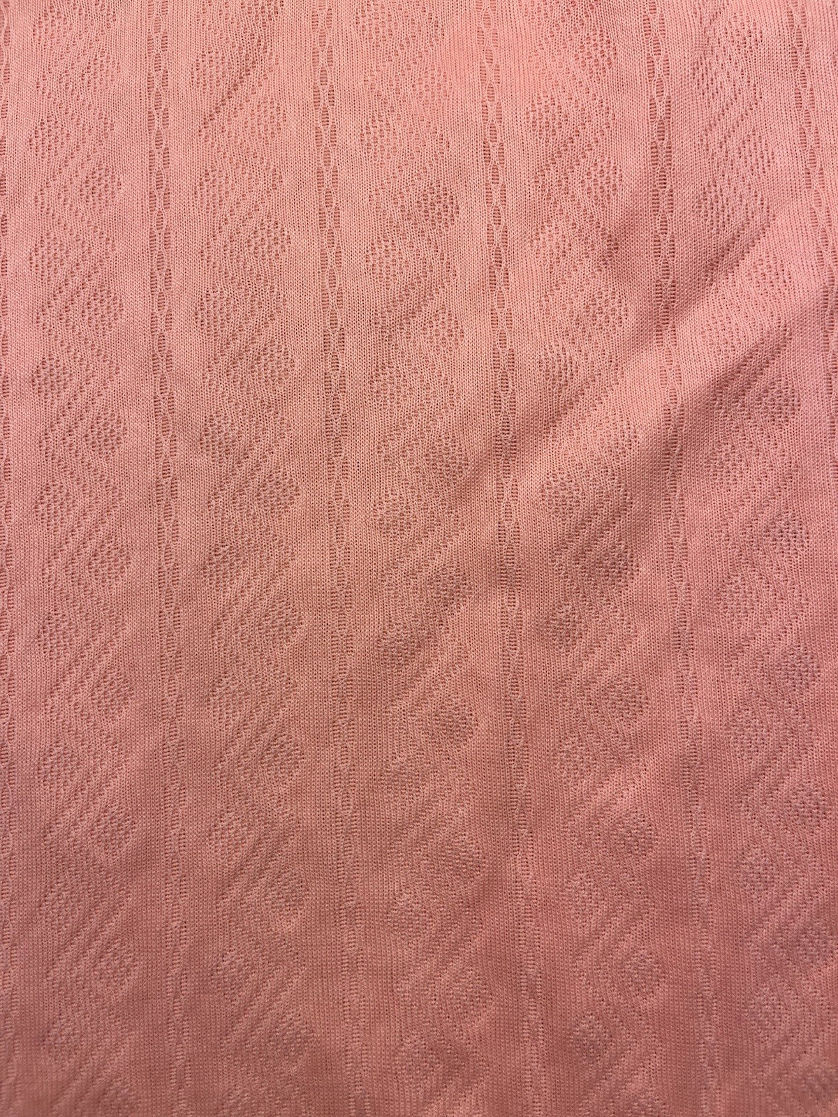1970s Women’s Peach Knit S Sleeve Shirt