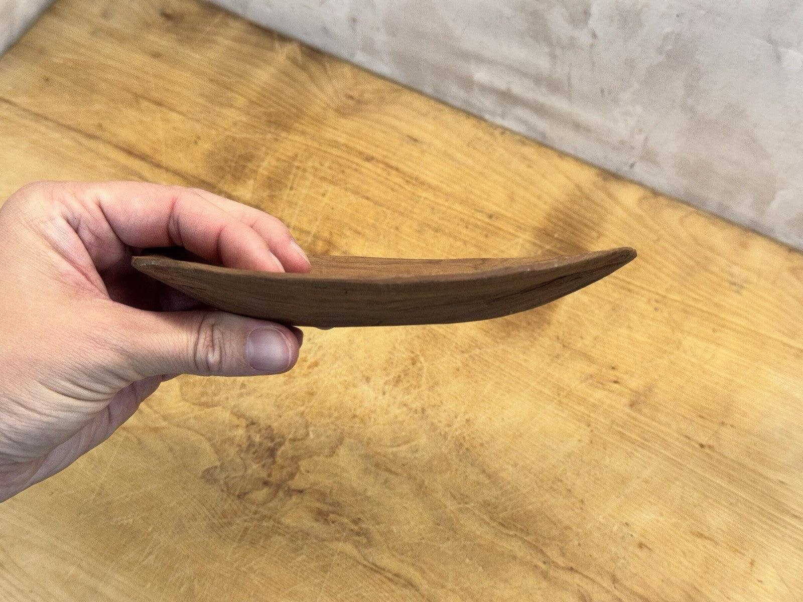 Hand Carved Wood Scoop Antique #1440