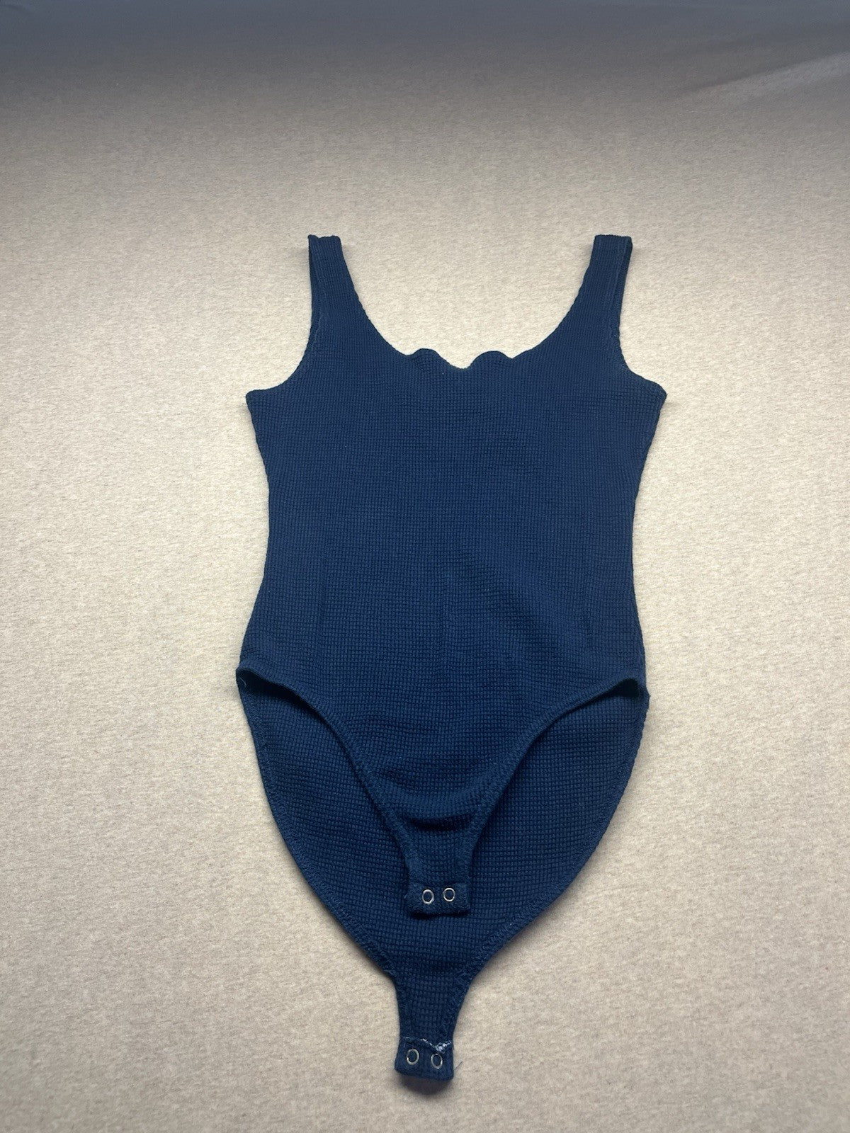 1990s Women’s Navy Knit Sleeveless Body Suit