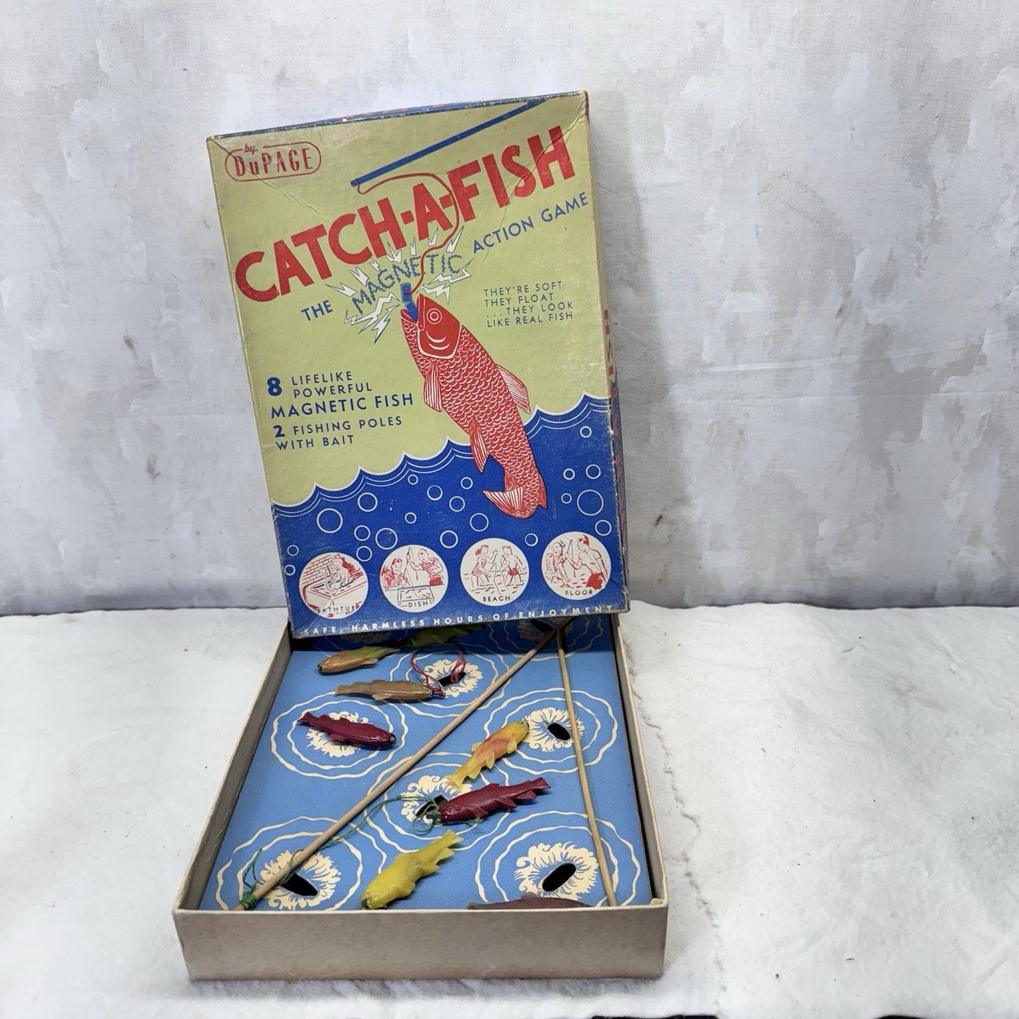 Catch-A-Fish Magnetic Fishing Game Vintage