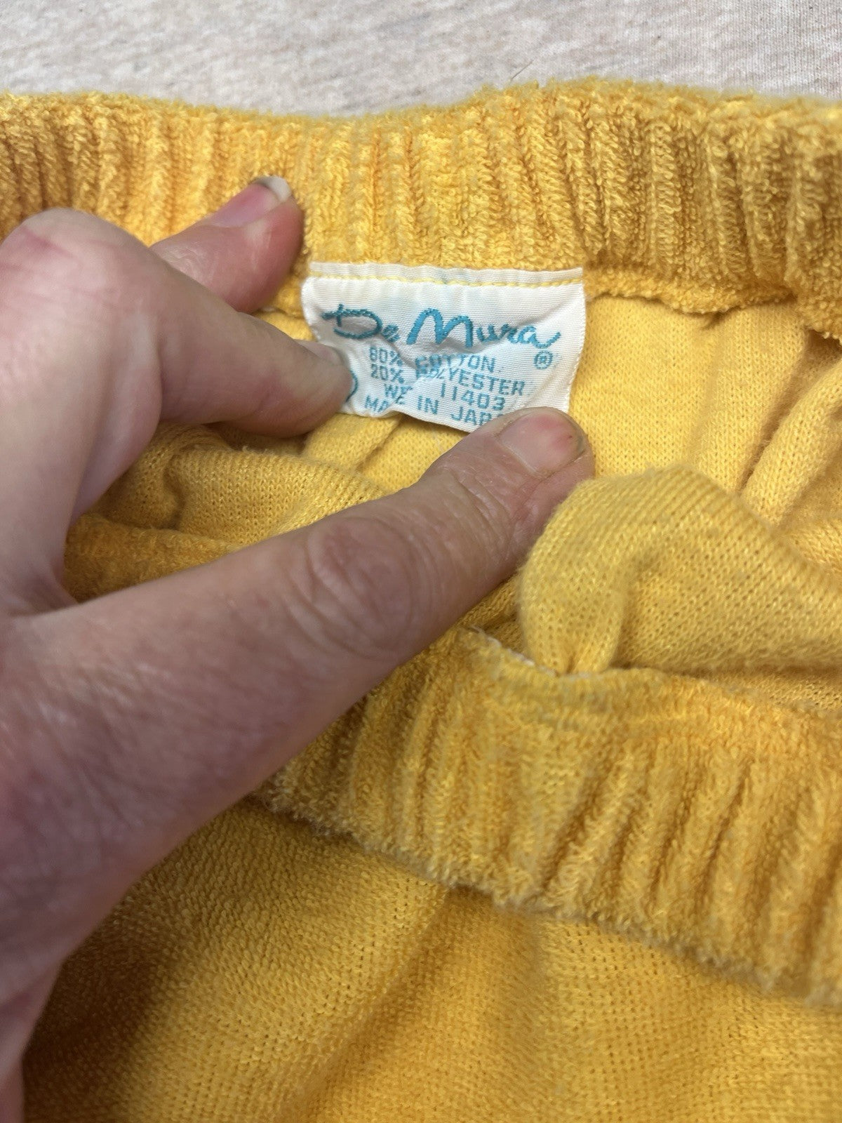 1970-80s Women’s Yellow Terry Cloth Romper 