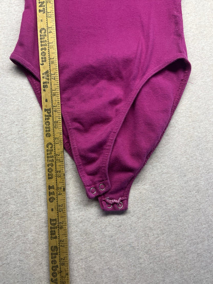 1990s Women’s Pink L Sleeve Knit Body Suit