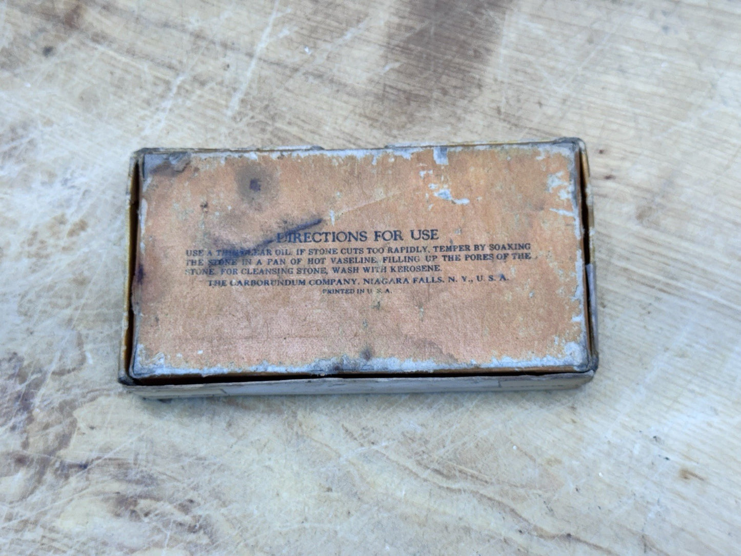 Sharpening Stone With Box Antique #1421