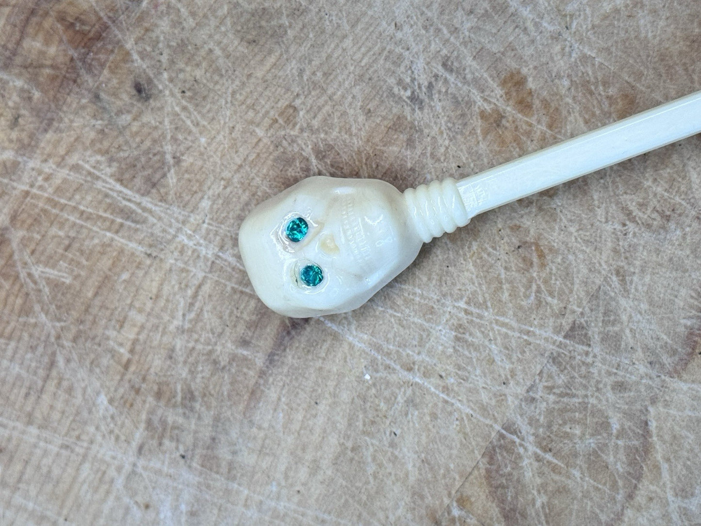 Halloween 1950s Skeleton Skull Swizzle Stir Sticks #1483