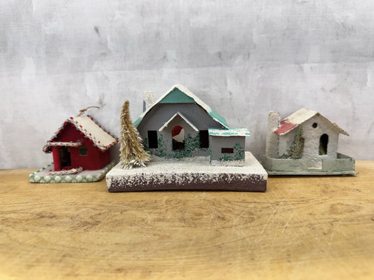 3 Japan PUTZ Houses #1027