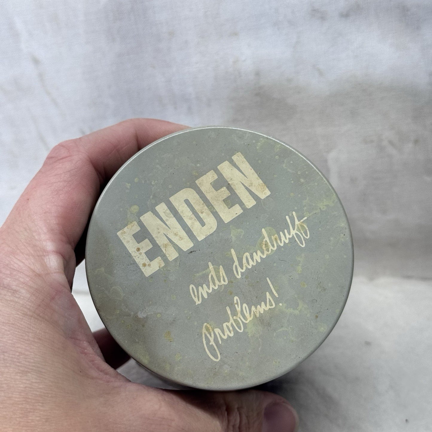 Helene Curtis Enden Dandruff Treatment Shampoo Vintage Jar