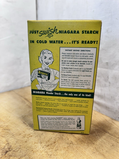 Niagara Instant Laundry Starch Empty Box Vtg #S-1508
