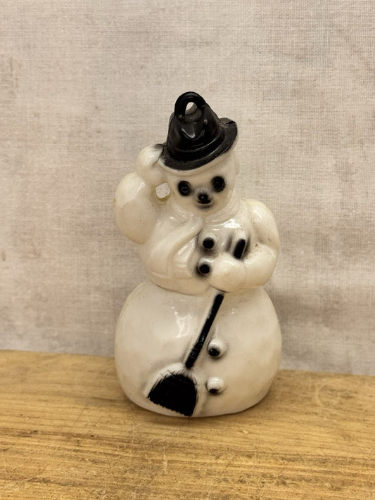 Vtg Christmas 1940s Rosen Rosbro Plastic Snowman Ornament #1535