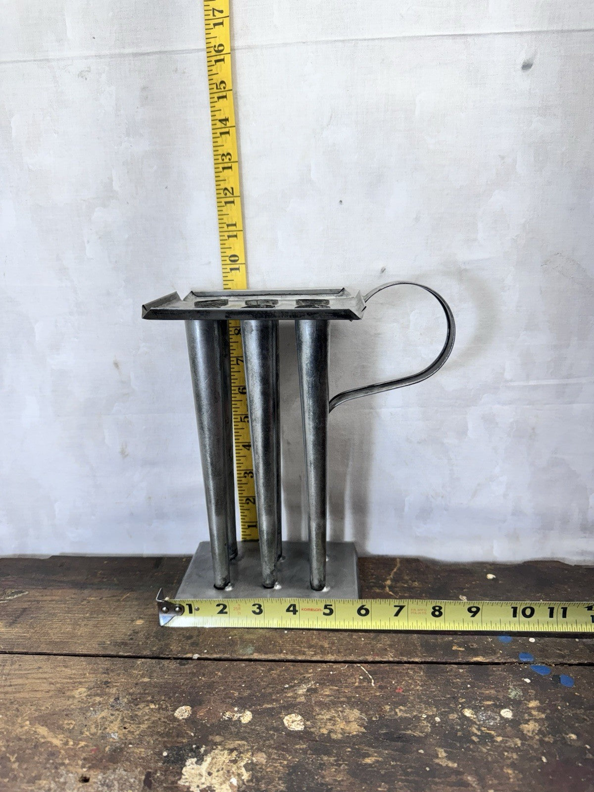 Tin Candle Mold Vintage #S-1965