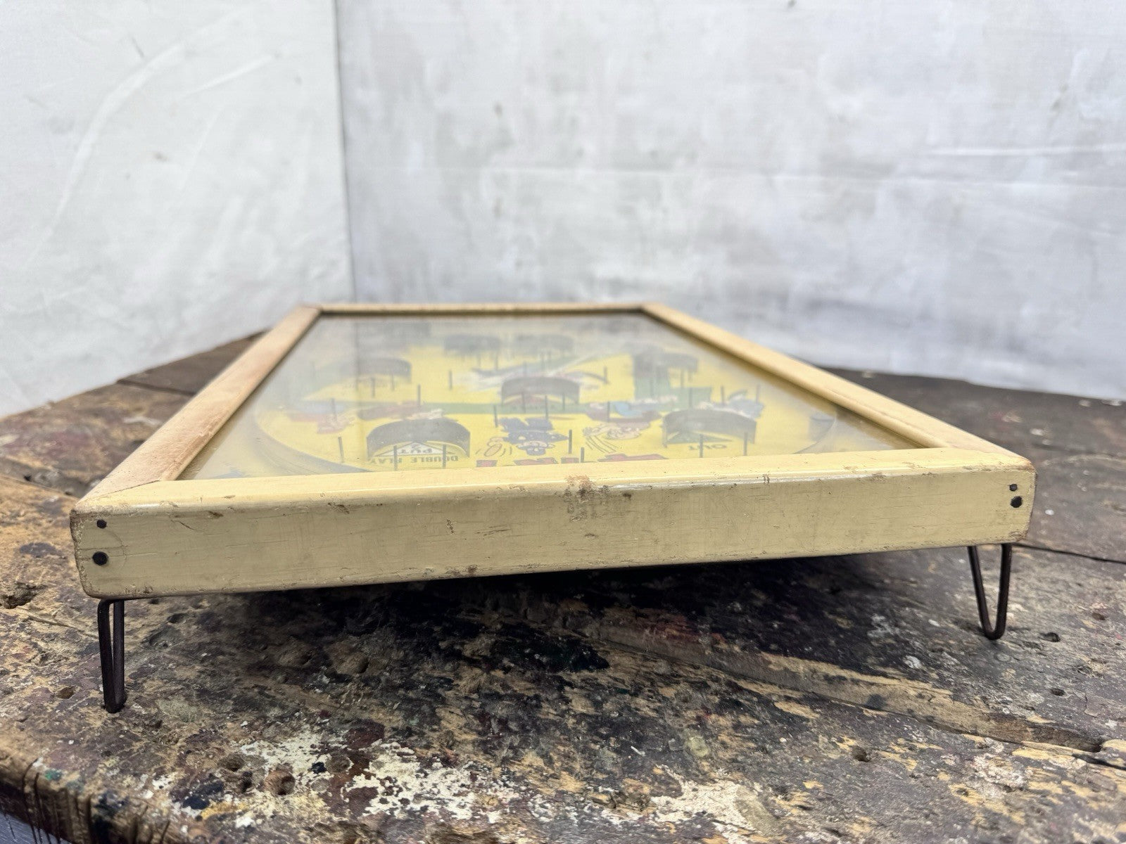 Antique Poosh-M-Up Jr. Baseball Tabletop Pinball 4 in 1 Game 1920-30s #1016