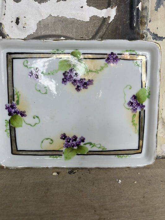 Vintage Collectible Japan Flower Dresser Plate