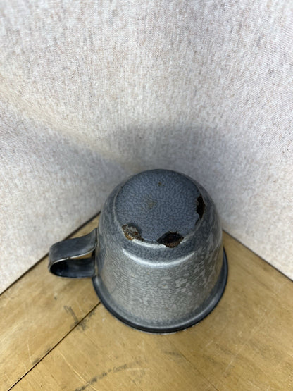 Grey Enamel Coffee Cup