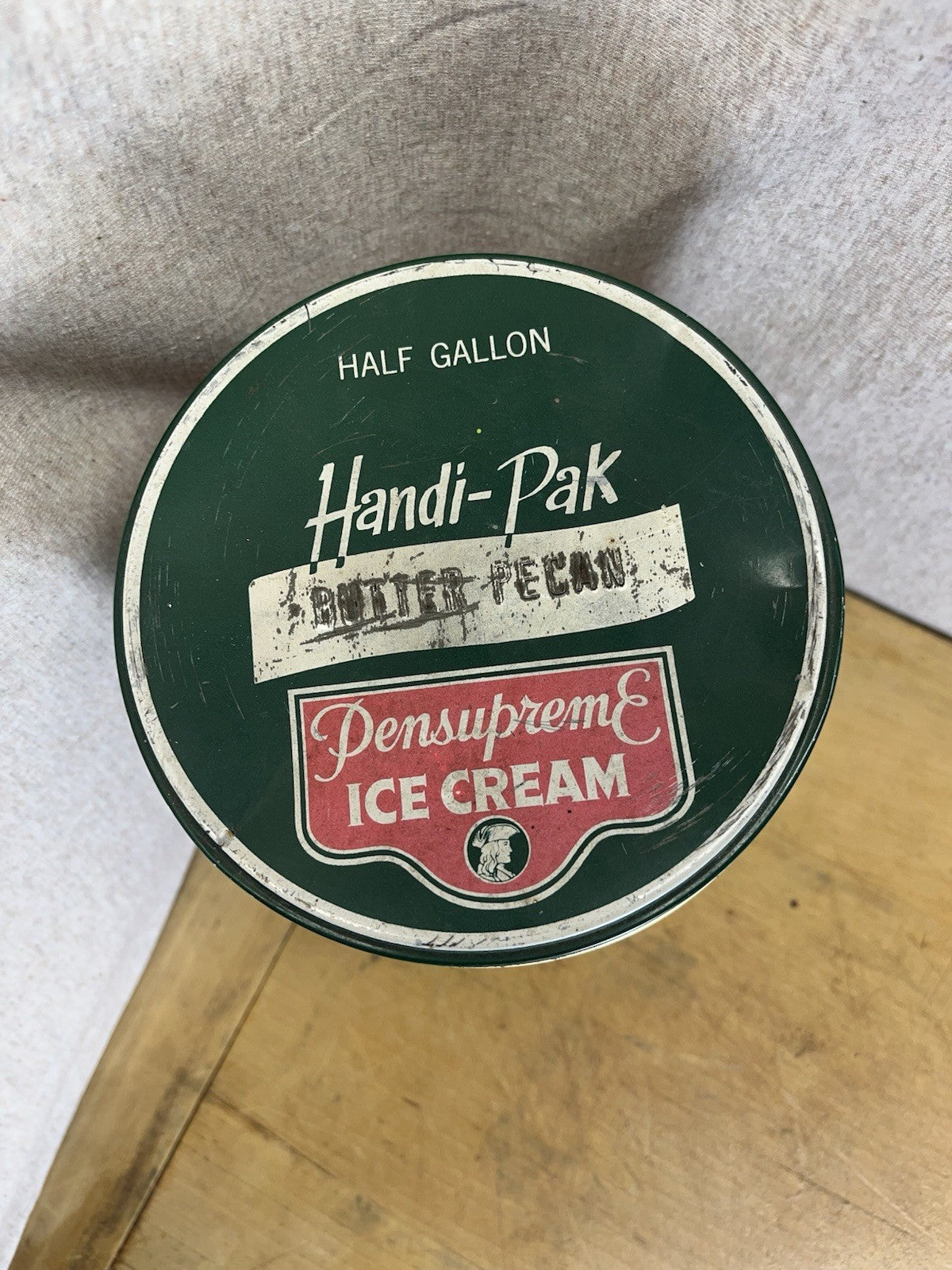 Pensupreme Vintage Ice cream Empty Tin & Cardboard 