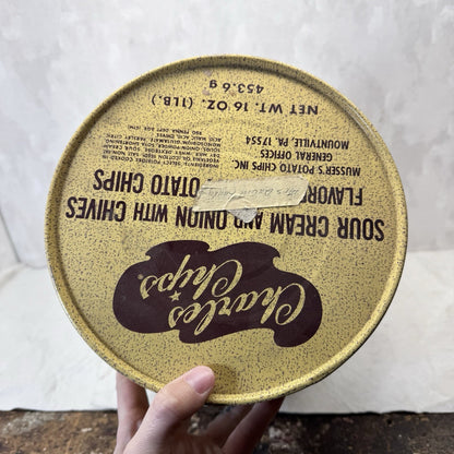 Charles Chips Vintage 1lb Empty Tin