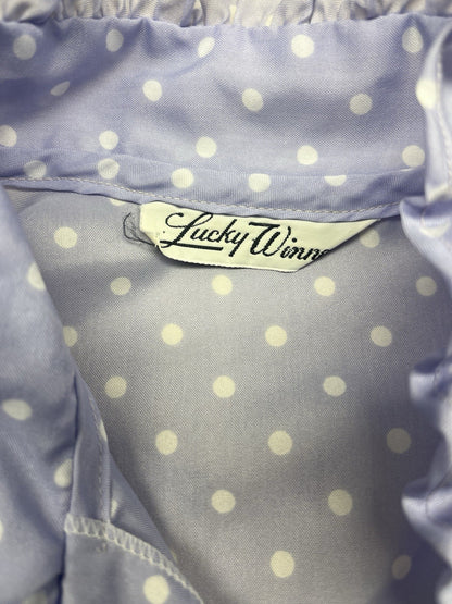 1970s, 80s Women’s Purple Ruffled S Sleeve Top