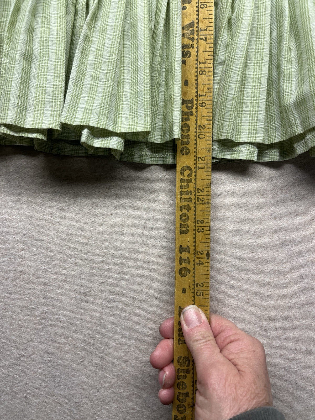 1960-70s Women’s Green Plaid Cotton Sleeveless Tennis Top