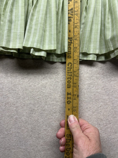 1960-70s Women’s Green Plaid Cotton Sleeveless Tennis Top