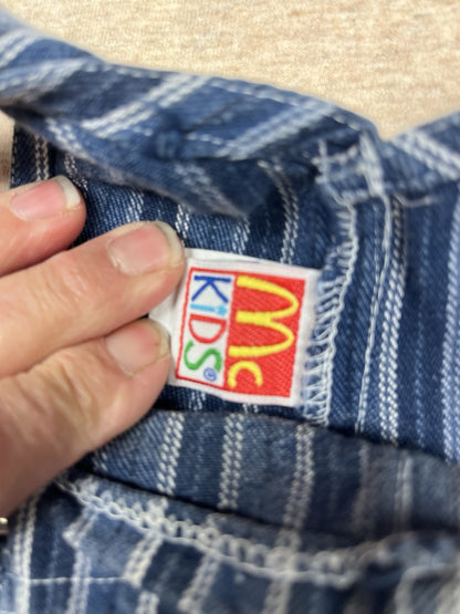 McKids Striped Bob Overalls  Child’s Size 4