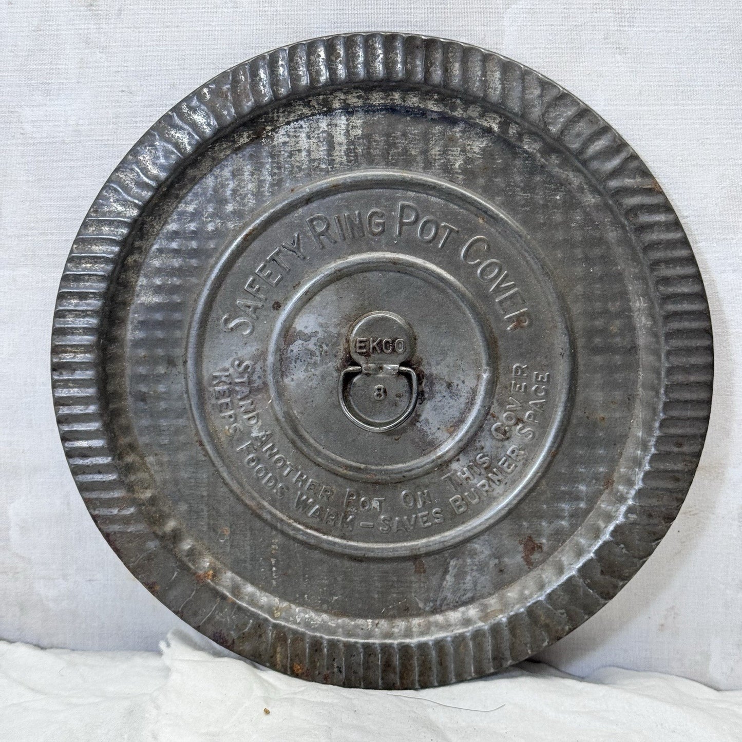 Safety Ring Pot Cover Vintage Metal