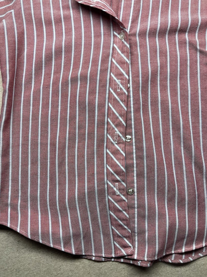 1970s, 80s Women’s L Sleeve Red Stripe Cotton Top