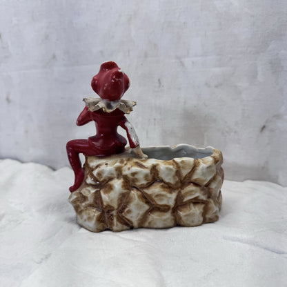 Vintage Ceramic Pixie Elf Planter Japan