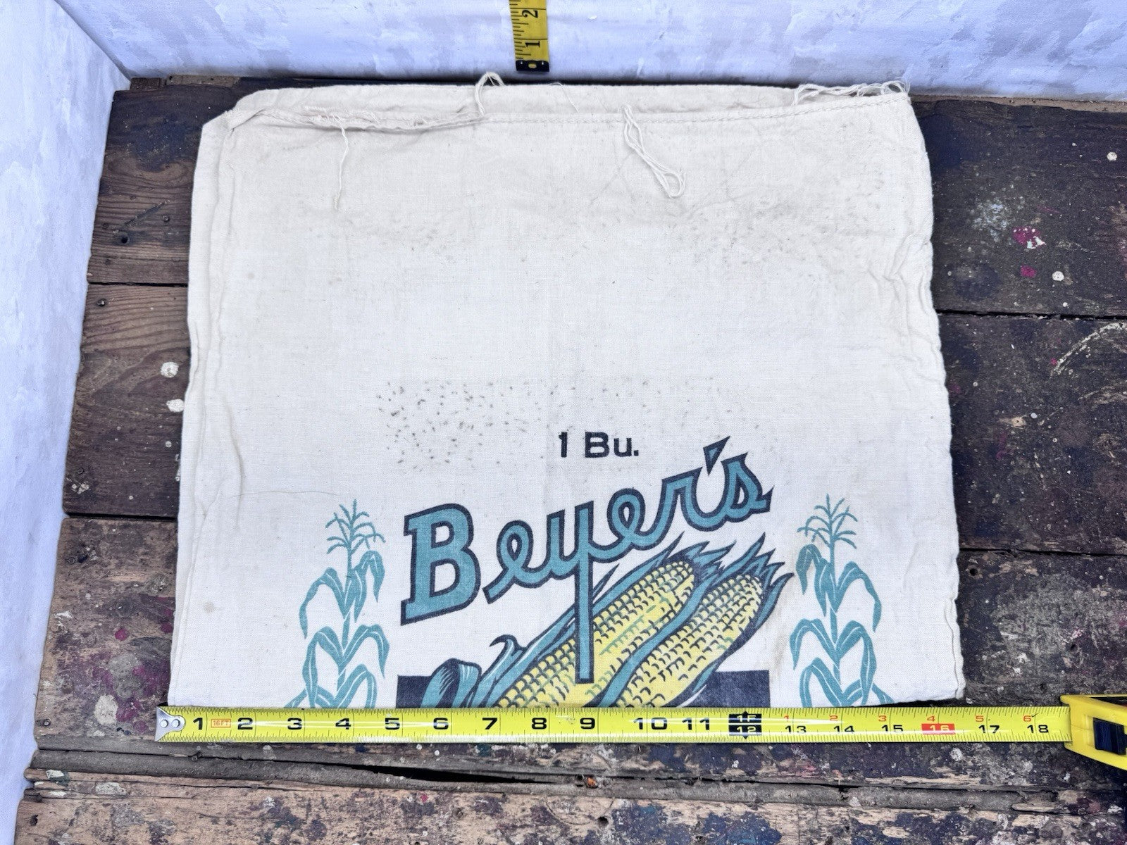 Beyers Feed Sack Vintage Malone Wi Advertisement #1147