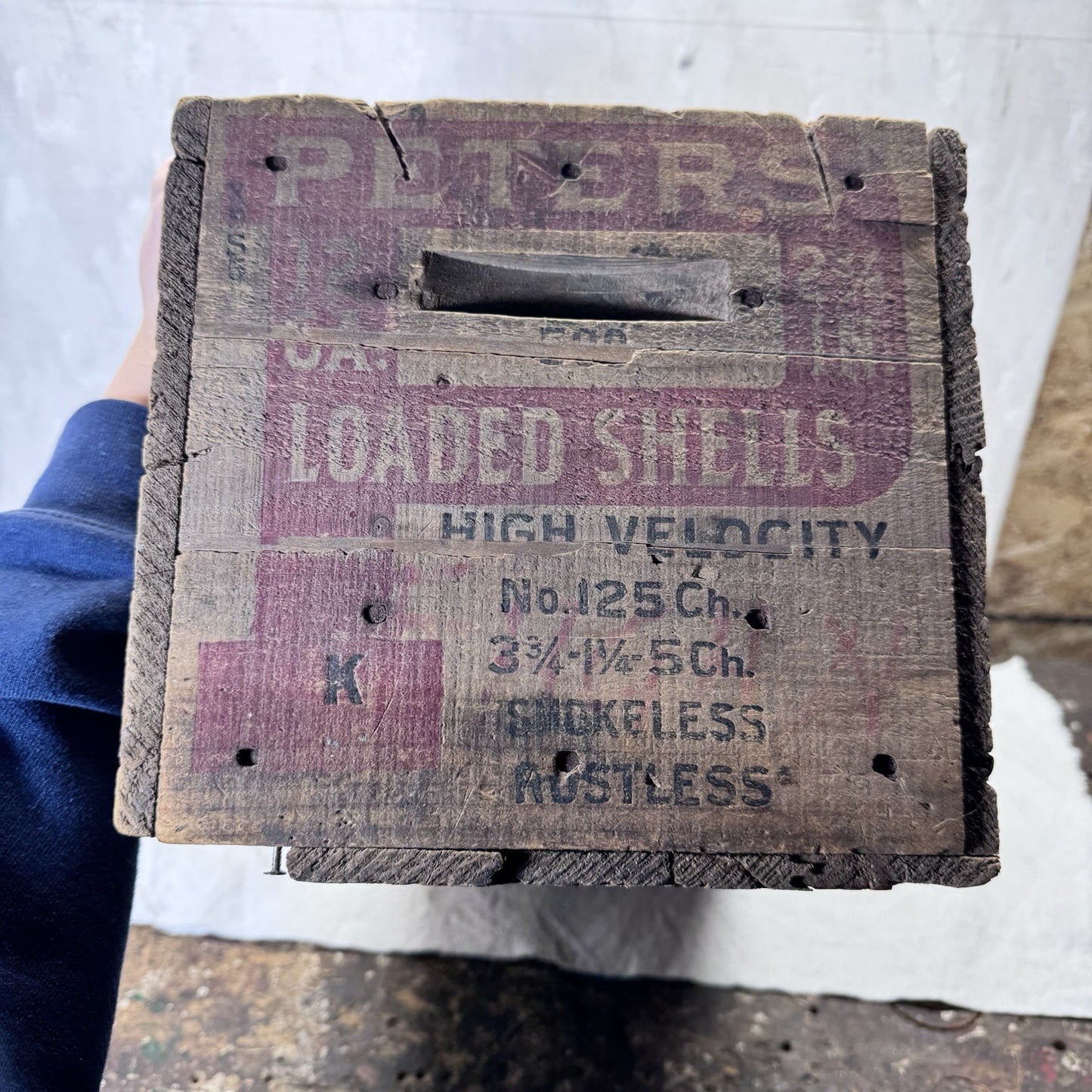 Peters Ammunition EMPTY Wooden Crate Vintage 