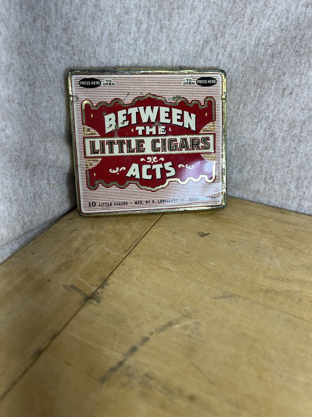 Between The Acts Empty Cigar Tin
