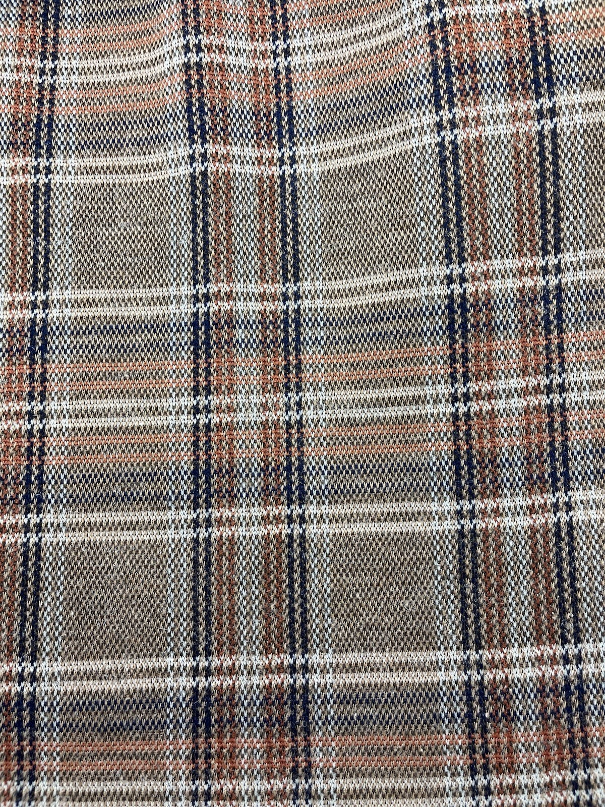 1960s Women’s Brown Plaid Skirt W/pockets
